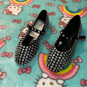 Issa Rhinestone Mary Jane Ballet Flats - A New Day‎ Black size 6